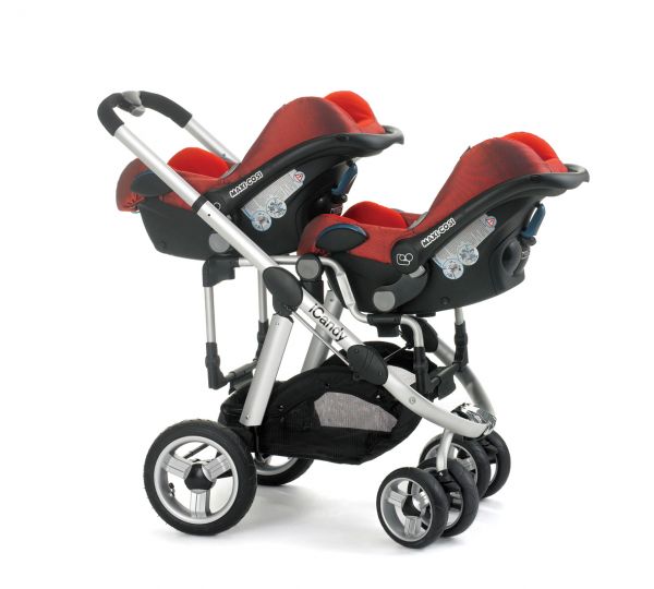 icandy twin pram side by side