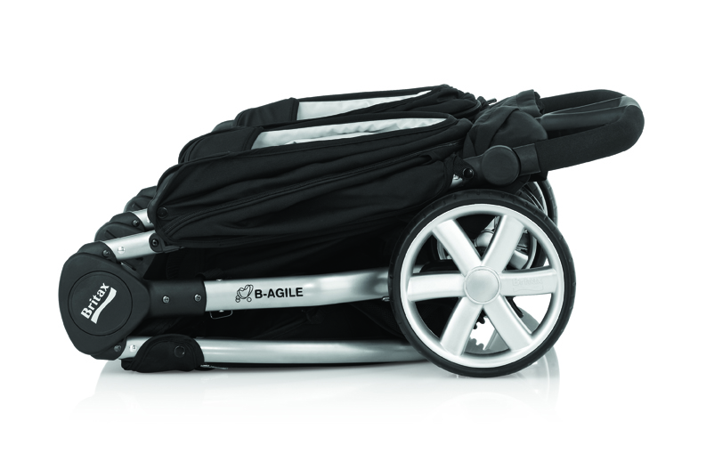 britax double stroller how to fold