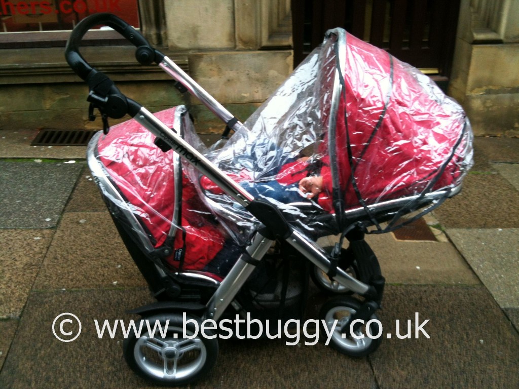 double pushchair with car seat attachment