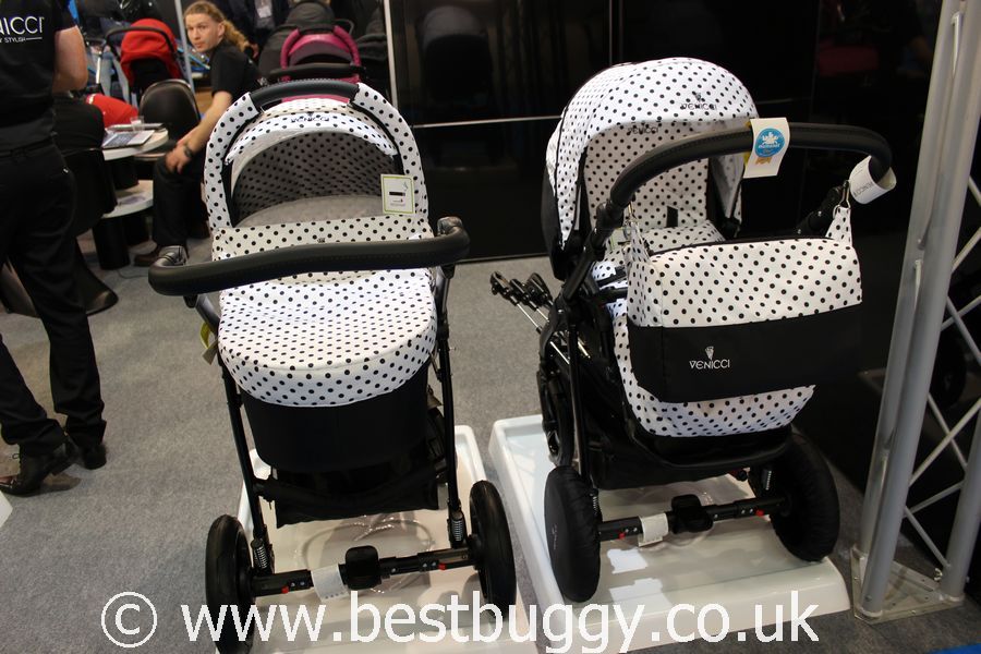 venicci polka dot pram