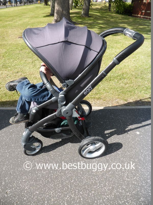 storm grey egg pram