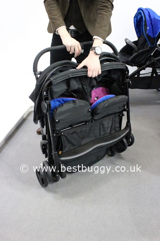 joie double buggy folded