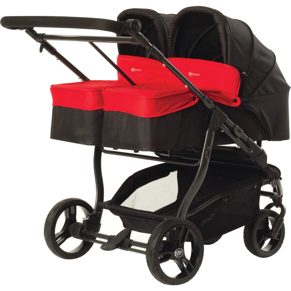 my child easy twin double stroller travel system