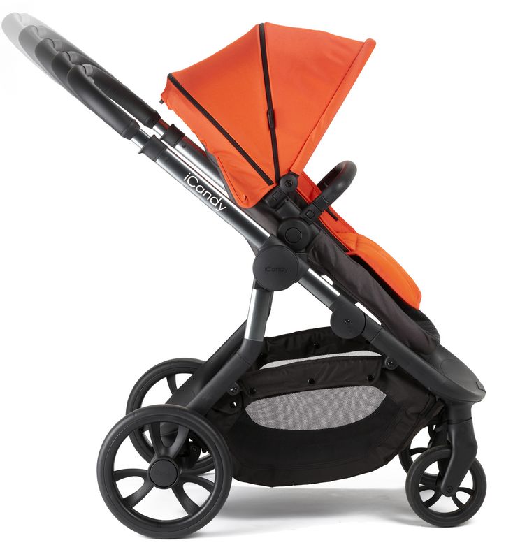 orange pushchair